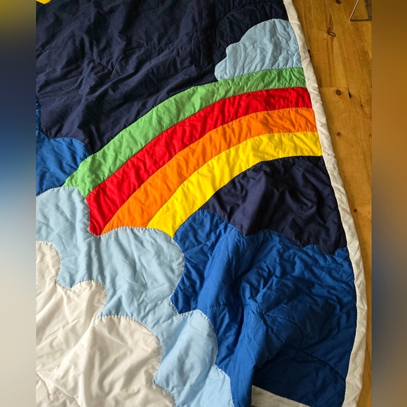 Hand Stitched Rainbow Quilt - Picture 2 of 9
